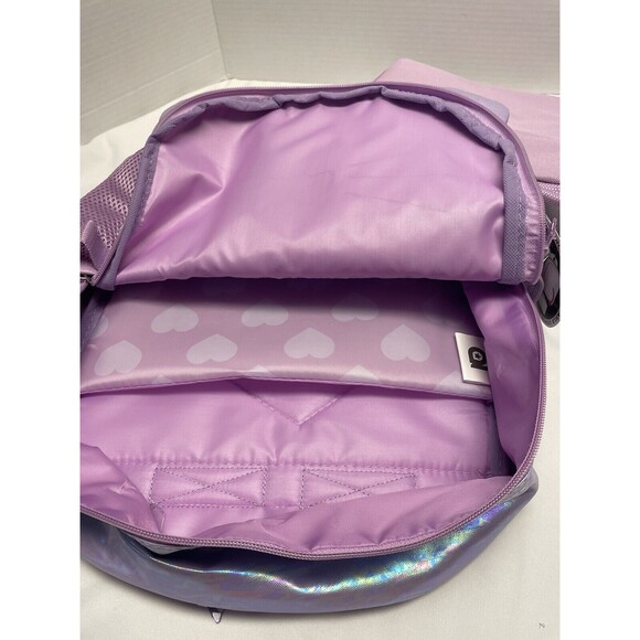 Girls 16" Laptop Backpack Booking with Lunch Bag 2-Piece Set, Purple Kitty New - Picture 8 of 16